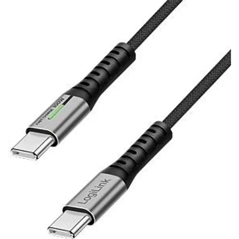 LogiLink USB 2.0 Kabel mit LED, USB-C - USB-C Stecker, 0,5 m – Bild 1