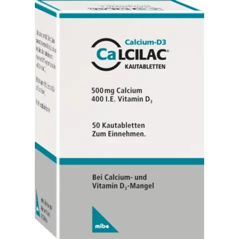 Calcilac 500mg/400 I.E. 50 St Kautabletten – Bild 1