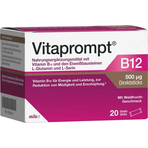 MIBE GmbH Arzneimittel VITAPROMPT B12 500 µg Direktsticks 20 St. (20 g) – Bild 1