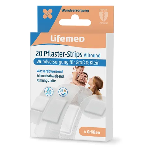 Lifemed Pflaster-Strips , Allround, , halbtransparent, 100er – Bild 1