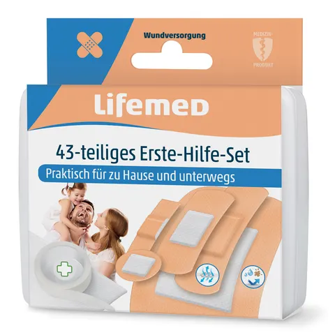 Lifemed Erste-Hilfe-Pflaster-Set, 43-teilig – Bild 1