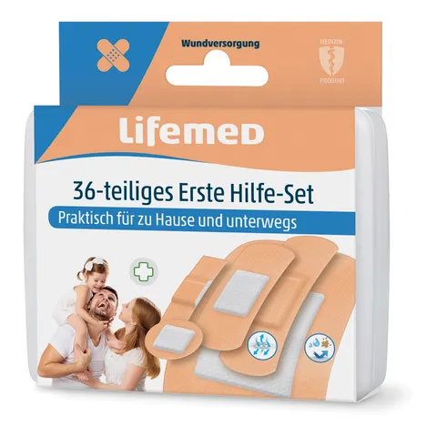 Lifemed Erste-Hilfe-Pflaster-Set, 36-teilig – Bild 1
