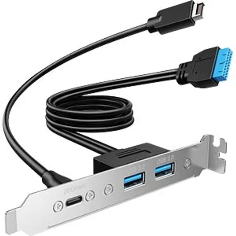 GRAUGEAR Multi PCI Blende 1x USB-C, 2x USB-A – Bild 1