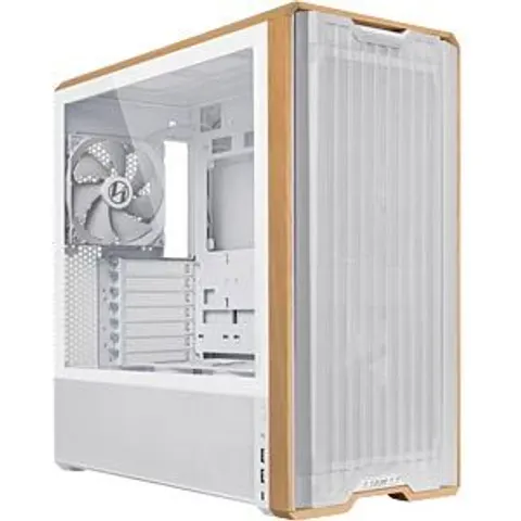 Lian Li Lancool LAN217W computerbehuizing Midi Tower Wit, Hout – afbeelding 1