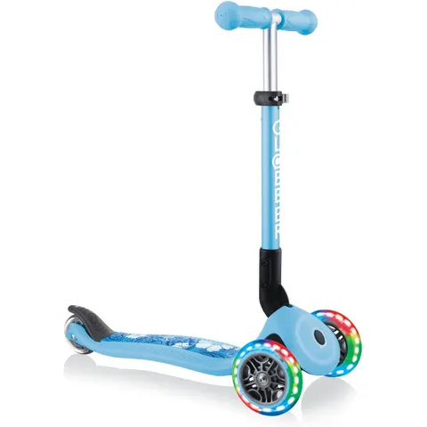 Scooter GLOBBER "Junior Foldable Fantasy Light", blau (hellblau), Roller, Kinder, Scooter hellblau Einheitsgrösse – Bild 1