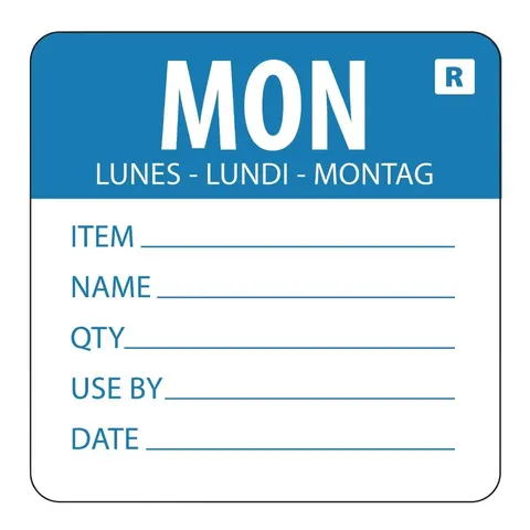 Voedseletiketten Kleurcode | Maandag | Vogue | L066 – afbeelding 1