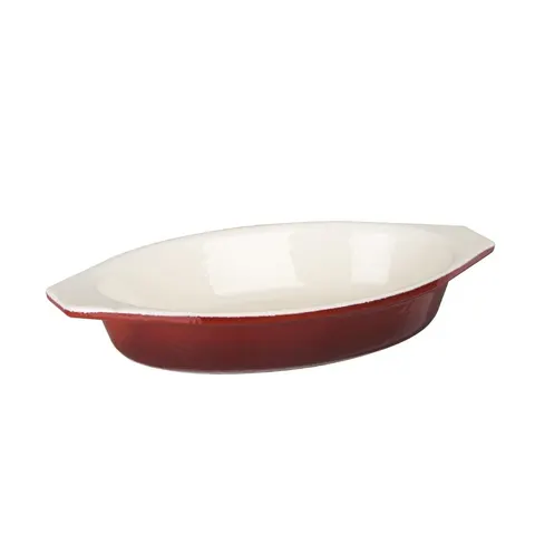 Voque Ovale Gratineerschaal Rood 65cl – afbeelding 1