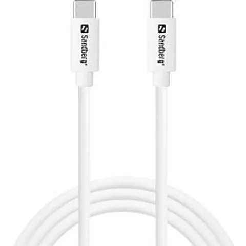 Sandberg - Oplader - USB-C > USB-C - 65W - 1M - Wit – afbeelding 1