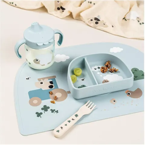 Done By Deer Tiny Farm Stick&Stay Compartiment Kom - Blue – afbeelding 1