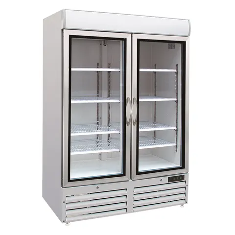 CombiSteel White 2 Glass Doors Display Freezer – image 1