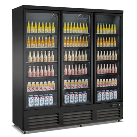 Freezer 3 Glass Doors Black CEB-1600F BL – image 1