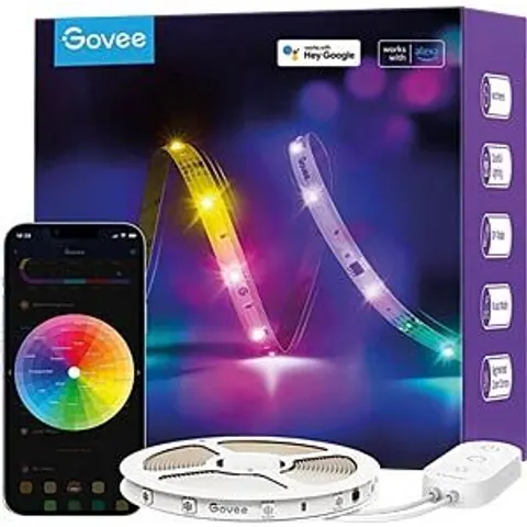 Govee slimme RGBIC Basic led strip 5 meter - RGBIC - app-bediening – afbeelding 1