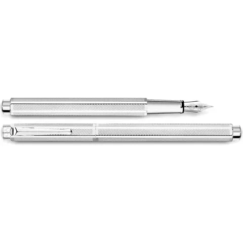 Füllfederhalter "Ecridor Retro Medium (M)", silber (silberfarben), Kunststoff, Stifte, Füllfederhalter silberfarben Einheitsgrösse – Bild 1