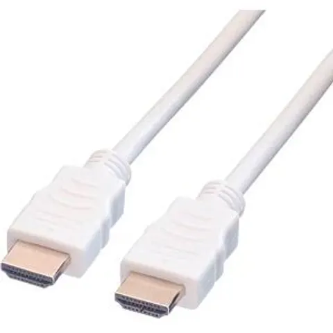 VALUE HDMI High Speed Cable met Ethernet M-M, wit, 10 m – afbeelding 1