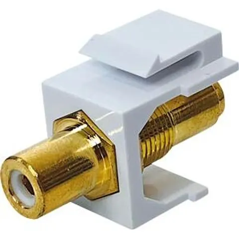VALUE RCA keystone-koppeling, kunststof, wit – afbeelding 1