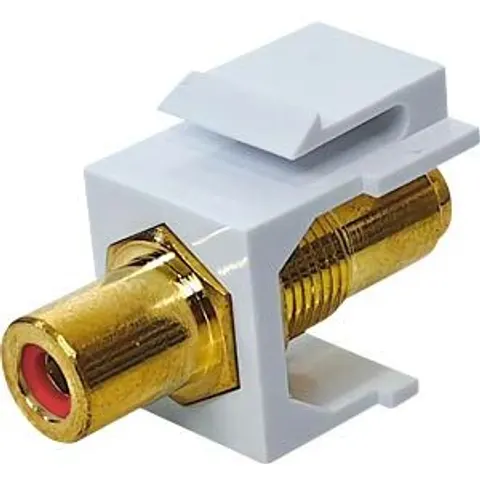 VALUE RCA keystone-koppeling, kunststof, rood – afbeelding 1