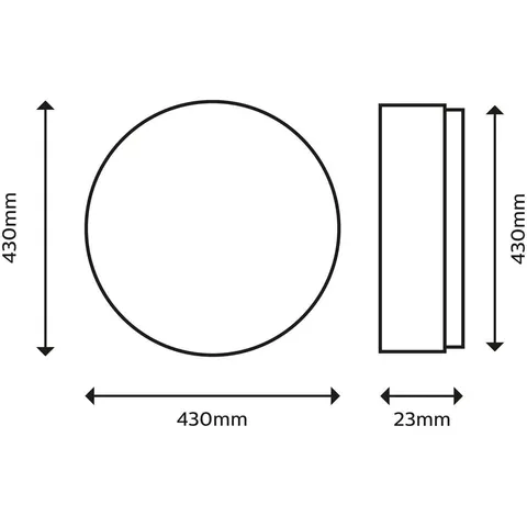 Philips SuperSlim plafondlamp - wit - groot - warmwit licht - 22 W – afbeelding 1