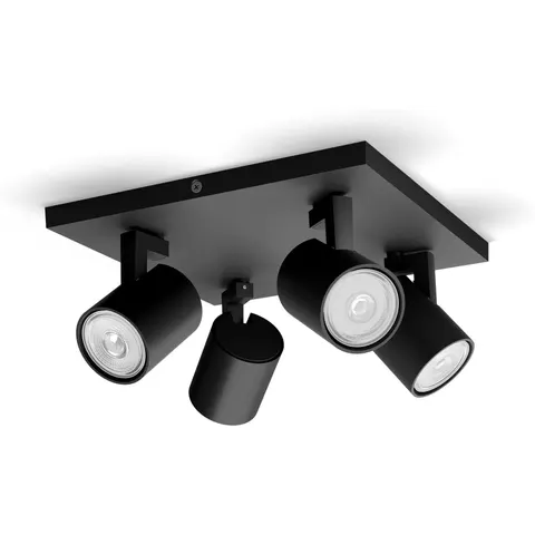 Philips Runner opbouwspot - 4-lichts - zwart – afbeelding 1