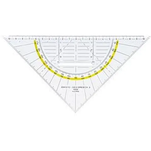 Geodriehoek - Lengte 22,5 cm - Greep – afbeelding 1