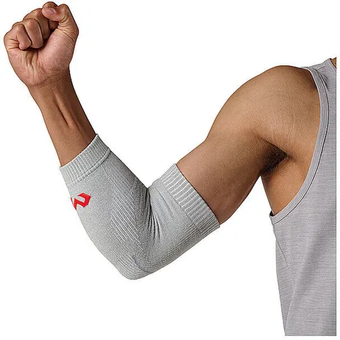 MC DAVID Therapie-Ellenbogenbandage aus innovativem Strickmaterial hellgrau M M – Bild 1