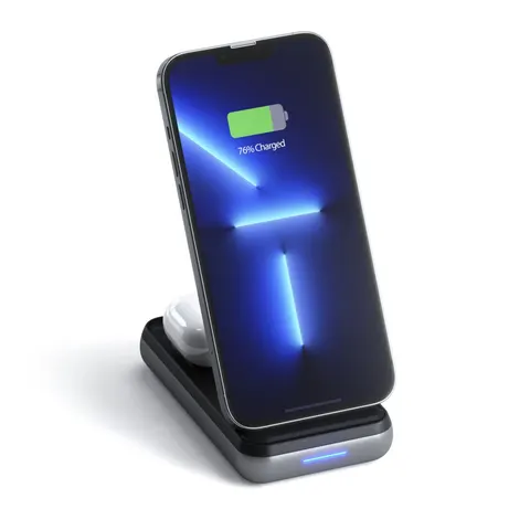 Satechi Duo Wireless Charger Stand – Schwarz – Bild 1