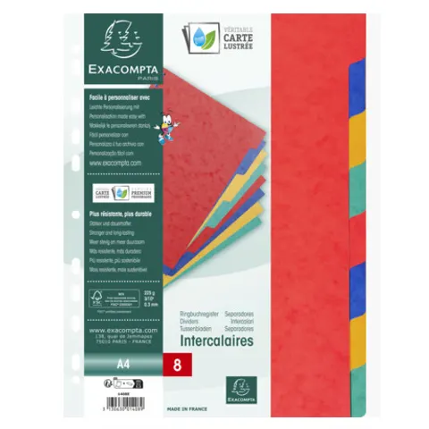 EXACOMPTA Karton-Register, DIN A4+, 10-teilig – Bild 1