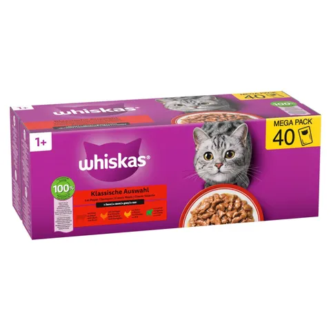 Whiskas Mega Pack 1+ sélection classique en sauce 40x85 g – image 1