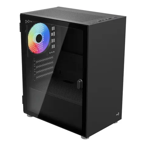 AeroCool PC Gehäuse CS-111-G-BK-v1 Mini-Tower Schwarz – Bild 1