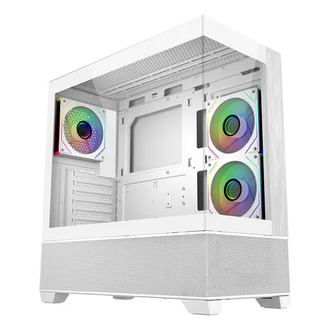 Cooler Master Elite 690 Wood - Wit – afbeelding 1