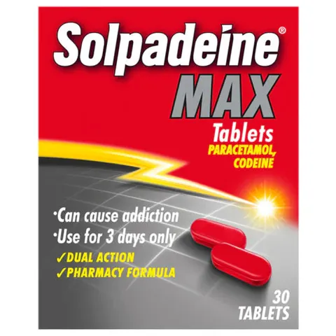 Solpadeine Max (Codeine/Paracetamol) - 30 Tablets – image 1