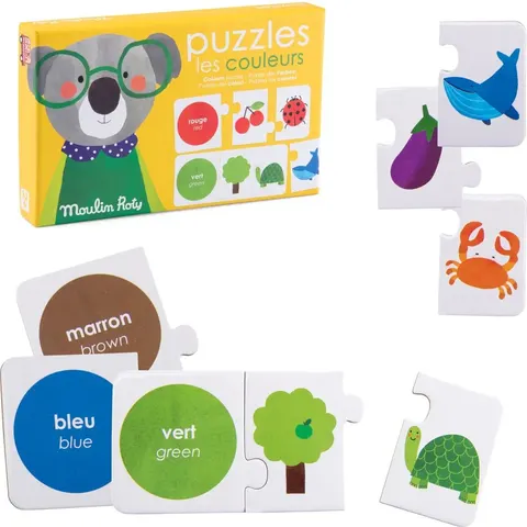 Moulin Roty Puzzles les couleurs - Les Popipop Multicolore taille unique – image 1