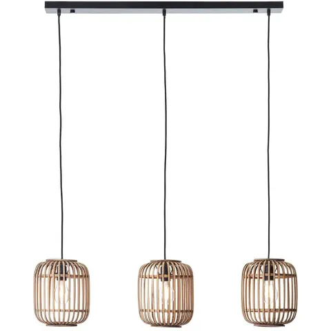 Rotan hanglamp "Woodrow" 3-lichts – afbeelding 1