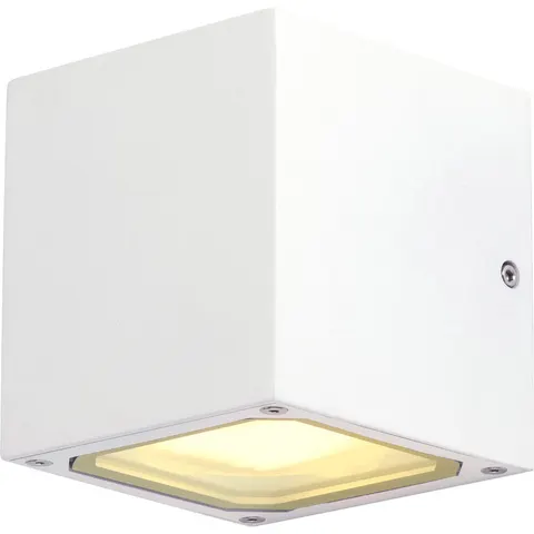 SLV Sitra Cube outdoor wall light, white – image 1
