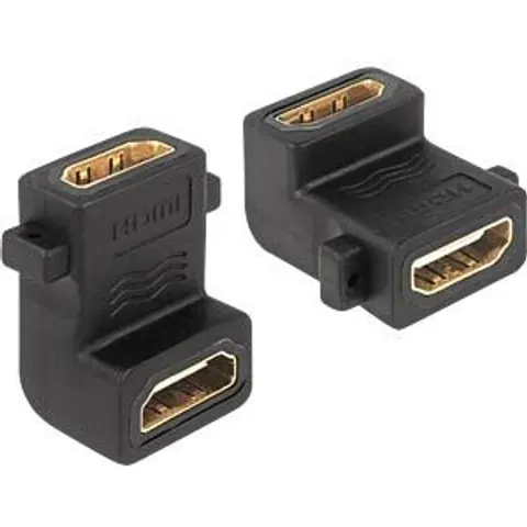 DELOCK HDMI Adapter A -> A Bu/Bu 90° unten – Bild 1