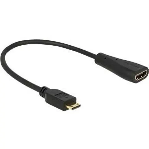 DELOCK HDMI Kabel Ethernet A -> mini C Bu/St 0.23m – Bild 1