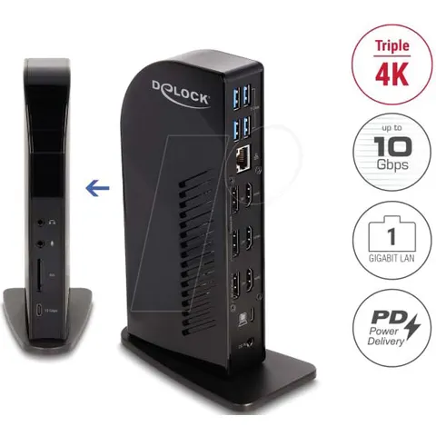 DELOCK USB Type-C TripleDisplayDockingst – Bild 1