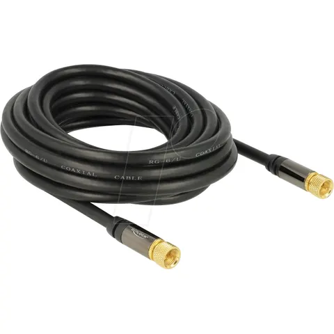 DELOCK 88921 - Connection cable, F plug, 5 m – image 1