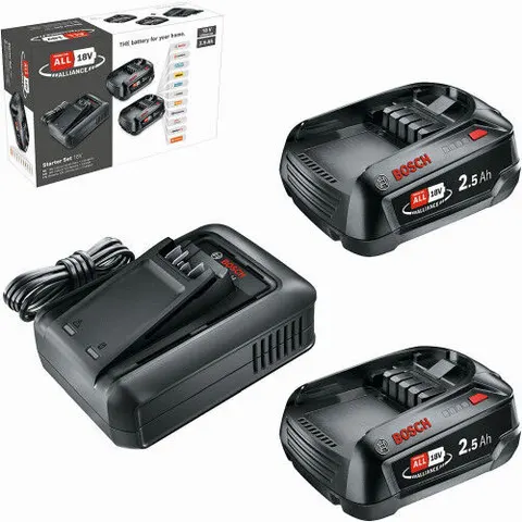 BOSCH Home & Garden Starter-Set 18V 2x2,5Ah – Bild 1