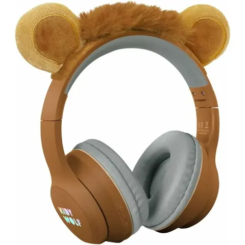 Kidywolf Casque audio Lion Jaune moutarde taille unique – image 1