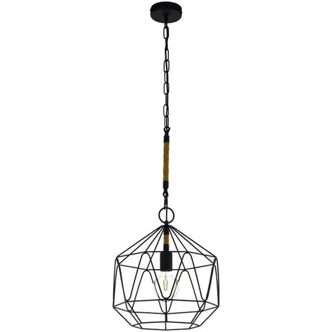 EGLO Cottingham - Hanglamp - E27 - Ø 37 cm - Zwart – afbeelding 1