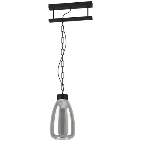 EGLO Brickfield Hanglamp - E27 - 35 cm - Zwart – afbeelding 1