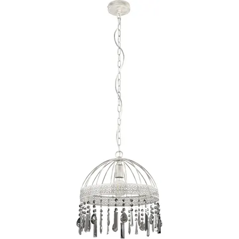 EGLO Steeleville Hanglamp - E27 - Ø 35 cm - Wit|Bruin – afbeelding 1