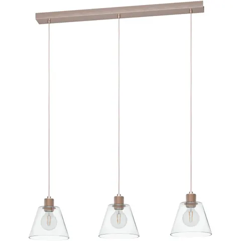 EGLO Copley Hanglamp - E27 - 90 cm - roségoud – afbeelding 1