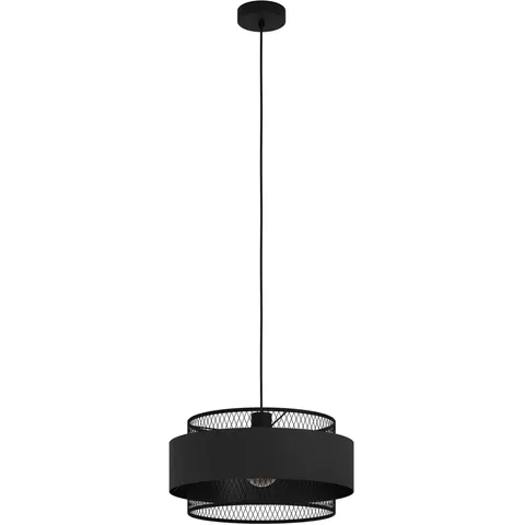 EGLO Bazely Hanglamp - E27 - 40 cm - Zwart – afbeelding 1