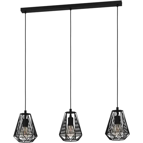 EGLO Stype Hanglamp - E27 - 96 cm - Zwart – afbeelding 1