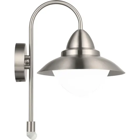 EGLO Sidney Wandlamp Buiten - E27 - 37,5 cm - Bewegingssensor - RVS – afbeelding 1
