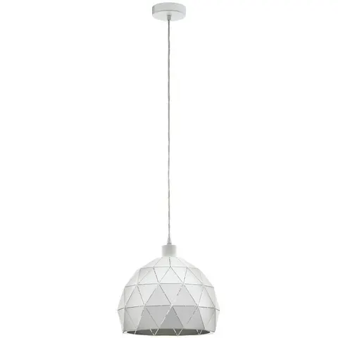 EGLO Roccaforte Hanglamp - E27 - Ø 30 cm - Wit – afbeelding 1