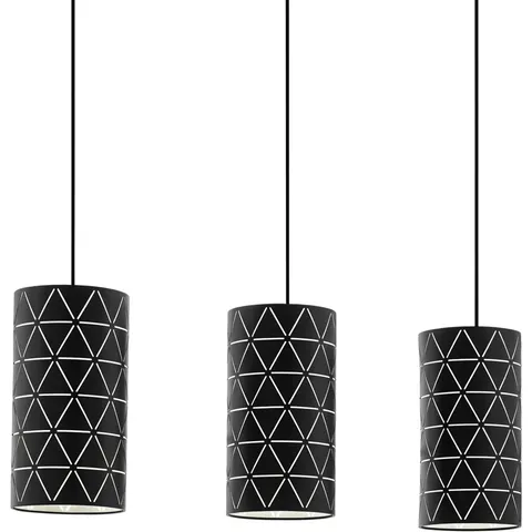 EGLO Ramon Hanglamp - 3 lichts - E27 - Zwart – afbeelding 1