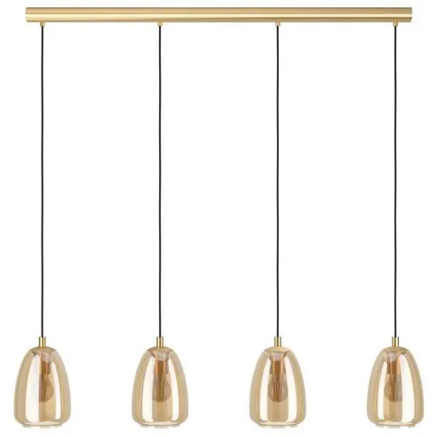 EGLO Alobrase Hanglamp - E27 - 108 cm - Koper/Amber – afbeelding 1