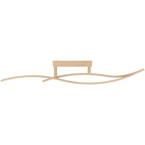 EGLO Grisolia Plafondlamp - LED - 85 cm - Bruin|Wit – afbeelding 1